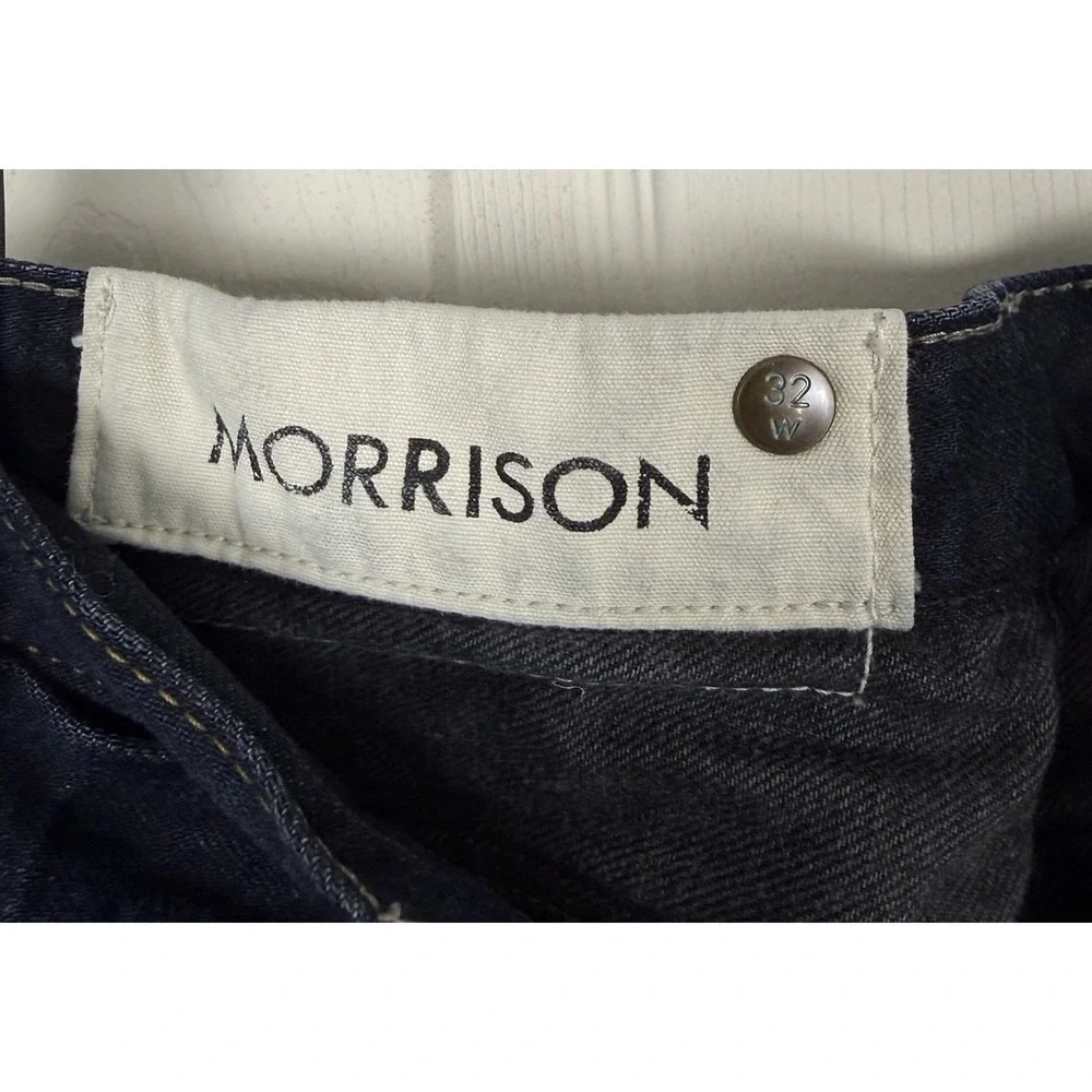 Gap Morrison Jeans Mens 32x32 Blue Denim Button Fly Dark Wash Pigment‎ Dip